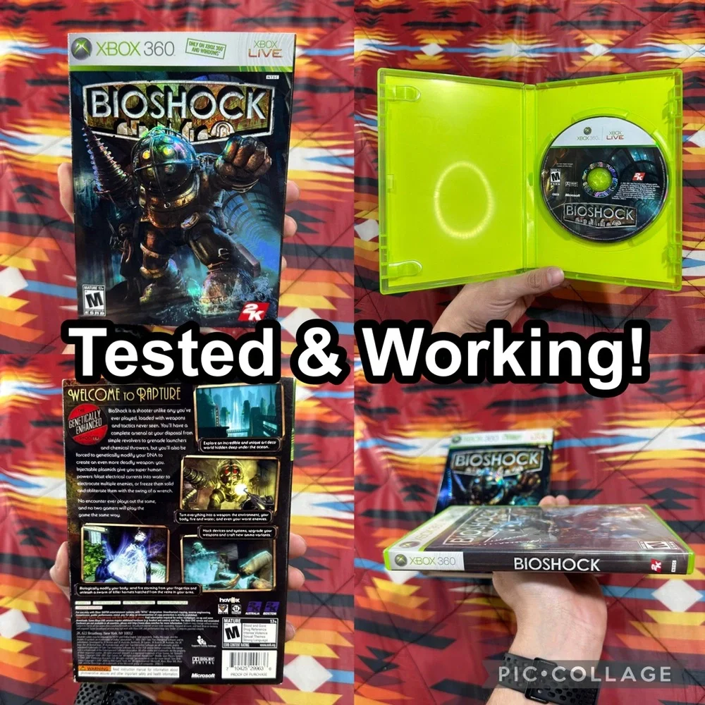 BioShock (Microsoft Xbox 360, 2007) No Manual! Tested & Working
